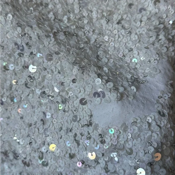 Retrofete Silver Sequin Mini Dress - Picture 4 of 11